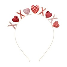 Valentine  s Day Heart Headbands for Women Love Heart Headband Rhinestone XOXO
