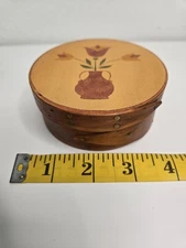 Frye's Measure Mill SHAKER BOX Old Time Woodenware Hand Painted Folk Art