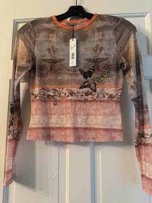 Brand New WITH tags! Alice + Olivia Long Sleeve Top, Versailles. Sz XS.