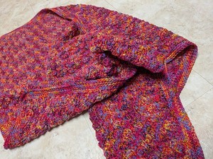 100 % Cotton Pink Multi Artisan Crochet Baby Blanket Swaddle Hi End Cotton Hanks