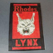 Rhodes College Lynx Memphis TN Tennessee 4x6 Scrapbook Shadowbox Artwork Art