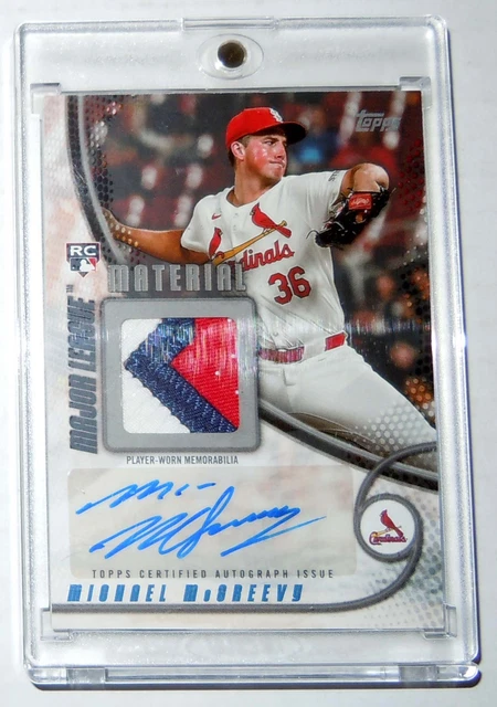 Michael McGreevy 2025 Topps Major League Material Platinum Patch Auto 1/1