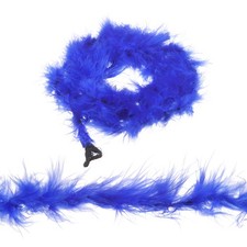 4 Pcs 2.2 Yards Feather Boa, Colourful Feather Boas Bulk, Dark Blue