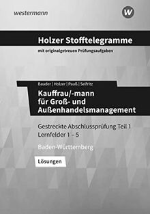 Holzer Stofftelegramme Kauffrau/-mann für Groß- und... | Buch | Zustand sehr gut