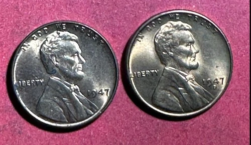1947 & 1947D Choice to GEM Uncirculated LINCOLN CENT "FULL RED"! Set of 2!