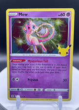 Pokemon TCG Mew 011/025 Celebrations Holo Rare 25th Anniversary English 2021 on eBay