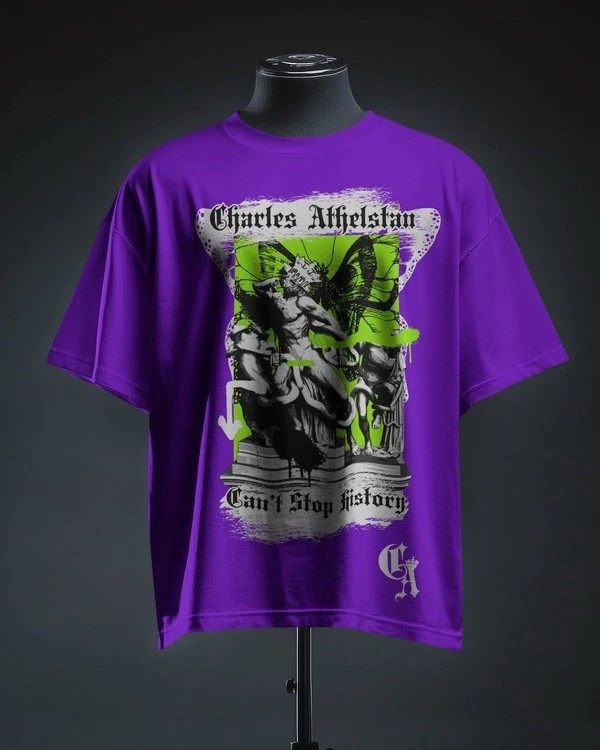 Charles Athelstan Purple Urban Street Wear Greek T’Shirts Tee’s sizes S to 3XL