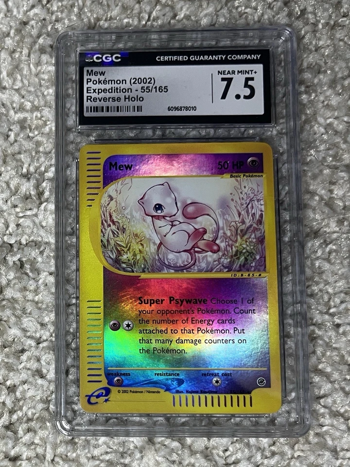 Mew Reverse Holo CGC 7.5 Pokemon WOTC 2002 Expedition e-Reader 55 Low POP 15 - Image 4 of 4