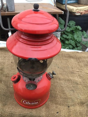 #ad #ad COLEMAN 200A RED DATED 5 60 RED LETTER SHADE CAMPING LIGHTING EMERGENCY $101.00