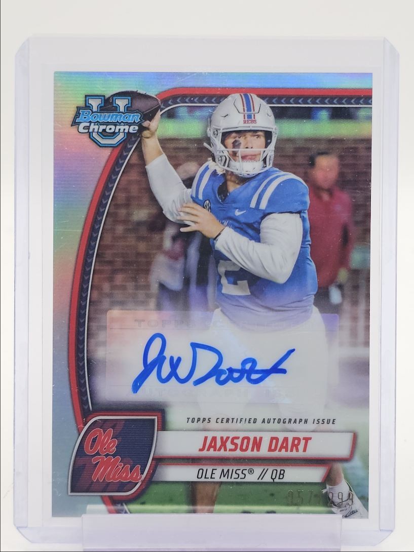 JAXSON DART 2024 BOWMAN U CHROME AUTOGRAPH REFRACTOR AUTO /299 Q4687