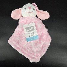 Hudson Baby Pink Bunny Security Blanket Giraf...