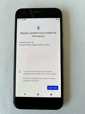 Google Pixel 2 G011A 32GB Android 10 Black ( Wi-Fi + 4G ) Unlocked G-2PW4100