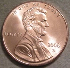 2006-D Lincoln Memorial Cent — photo from another recent sale