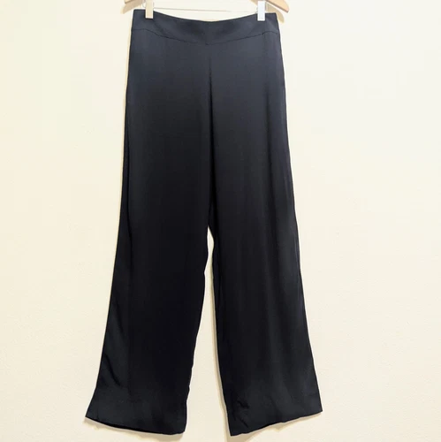 Pantaloni Maison Margiela gamba larga taglia 44 pantaloni viscosa navy usati in ottime condizioni