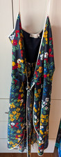 TORY BURCH Black Blue Floral Sun Dress Wrap Womens Size 8 NEW Other