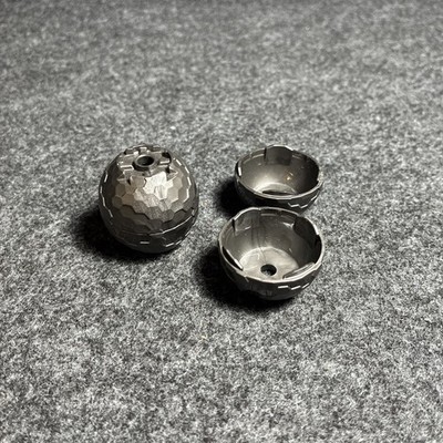 Lego 2 Pearl Dark Gray Container,Faceted Alien Pod Section / Cocoon / large Eggs