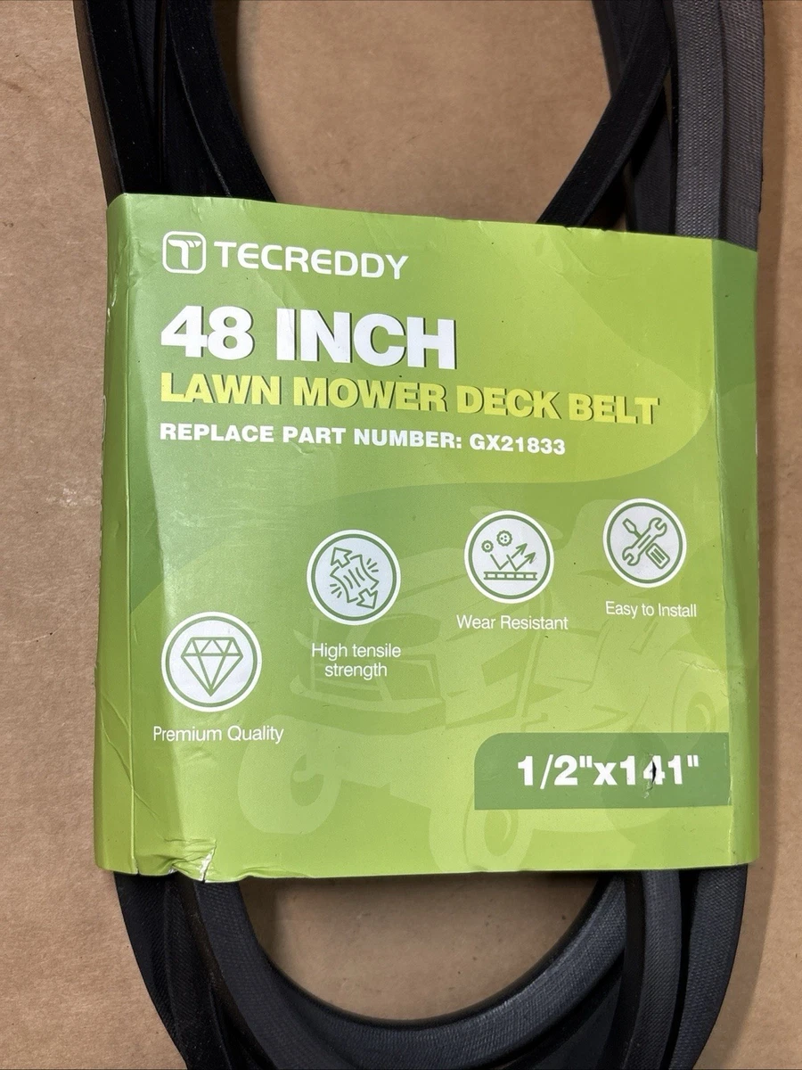 TecReddy 48” Lawn Mower Deck Belt GX21833 1/2” x 141” Replacement Drive Belt photo 2