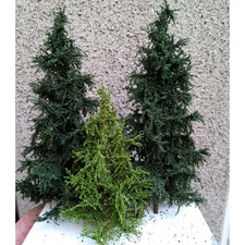 Fertige Fichten Set 10-15cm - 3x Miniatur Bäume Modellbau & Diorama Landschaft