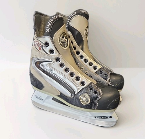 Sherwood Hockey Raptor 6 Unisex Skates UK Size 3 Grey Black FREE POST - Picture 3 of 14