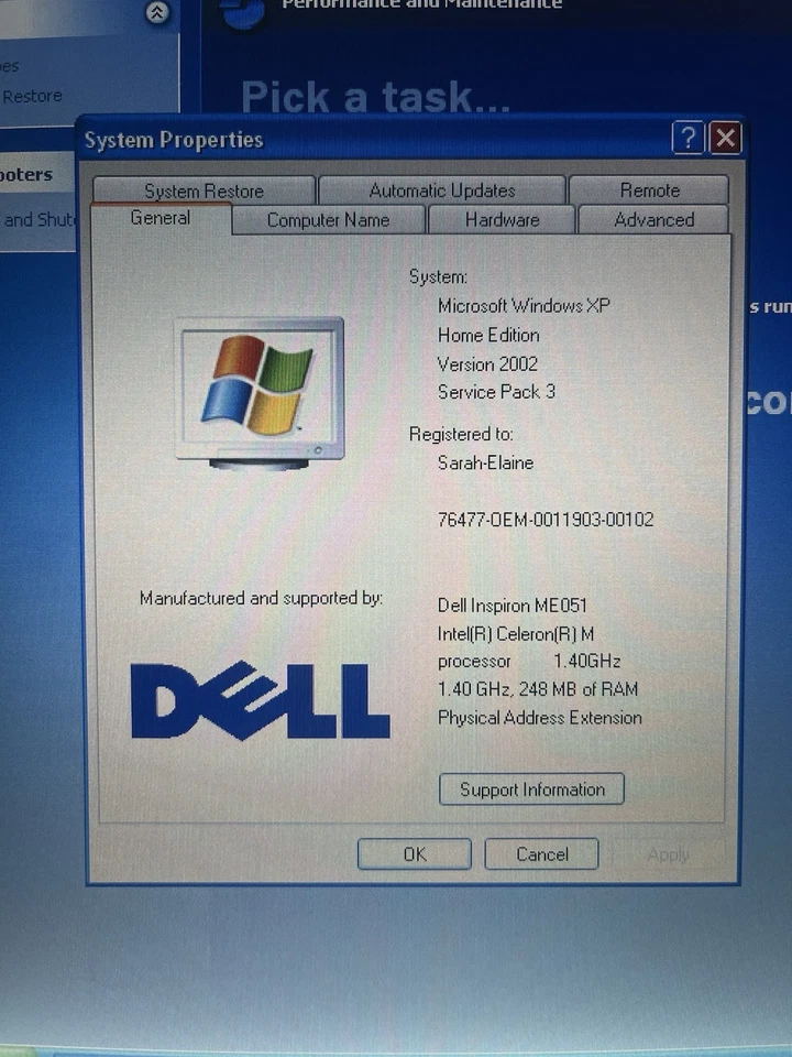 Dell Inspiron 1300 Intel Celeron M 1.60 GHz Laptop - Image 3 of 3