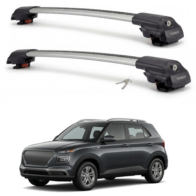 Roof Rack Cross Bars for Hyundai Venue 2020-2026 Aluminum Silver Pair