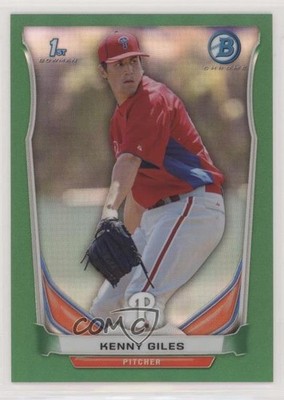 2014 Bowman Prospects Chrome Green Refractor 5/75 Ken Giles Kenny Rookie RC 03if
