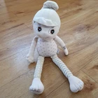 Rubens Barn Doll Plush Soft Toy Striped Legs Blonde Hair SEE DESCRIPTION