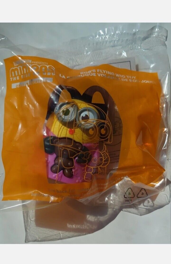 Minions the rise of Gru Bob's Flying Wig 2022 Mcdonalds Toy NEW factory sealed