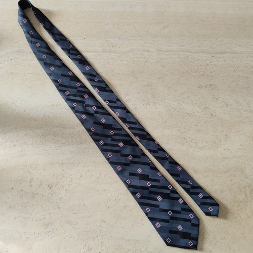 Neuw. Herrn Anzug Krawatte Halstuch Schal Binder Tuch Schlips Tie grau - Bild 4 von 6