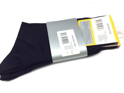 CIOCCA CALZA CORTA UOMO COTONE 100% 12 PAIA OFFERTA NERO TG 42-43 - Imagen 2 de 2