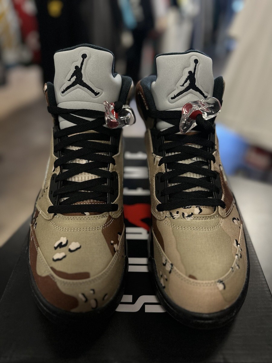 Supreme x Air Jordan 5 Retro Desert Camo Size 11 Deadstock Supreme x Air Jordan 5 Retro Desert Camo Size 11 Deadstock