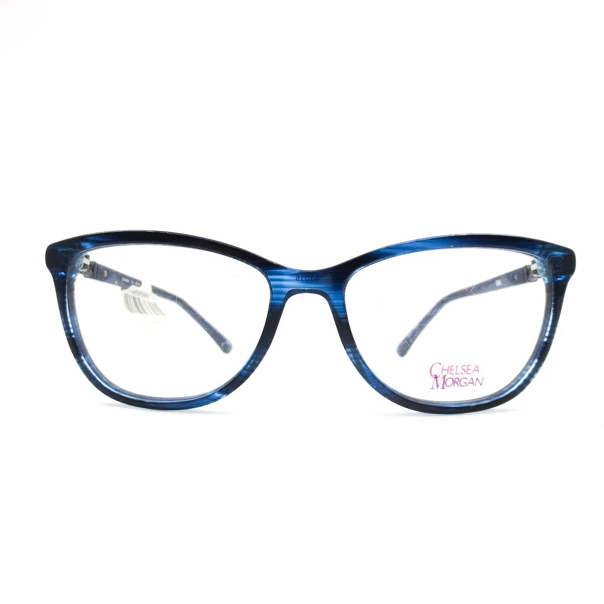 Chelsea Morgan CM8006 BL Eyeglasses Frames Blue Cat eye Full Rim 53 16 135