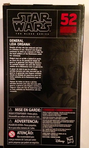 STAR WARS THE BLACK SERIES, GENERAL LEIA ORGANA 52, NEW IN SEALED BOX, MOVIES - Picture 8 of 8