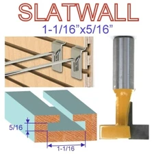 1 pc 1/2" Shank T-Slot & T-Track Slotting and Slatwall Sutter Router Bit  