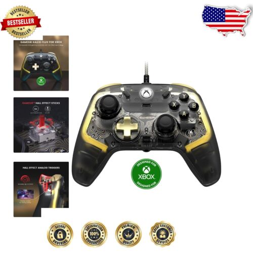Kaleid Flux Enhanced Wired Controller for Xbox & PC - RGB Lighting & Hall Eff...