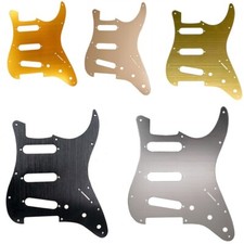 Battipenna chitarra metallo argento SSS piastra antigraffio 11 fori buon ricambio