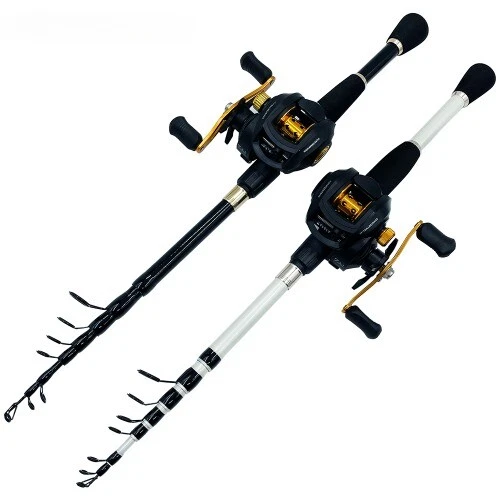 Fishing Set Casting/Spinning Rod and Reel Combo Portable Ultralight Travel New - Image 3 of 4