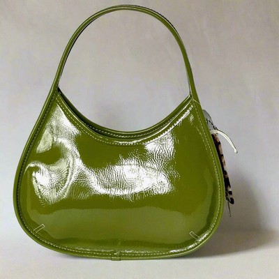 Coach Ergo Bag Crinkle Patent Shoulder Bag Coachtopia Leather Olive CQ003