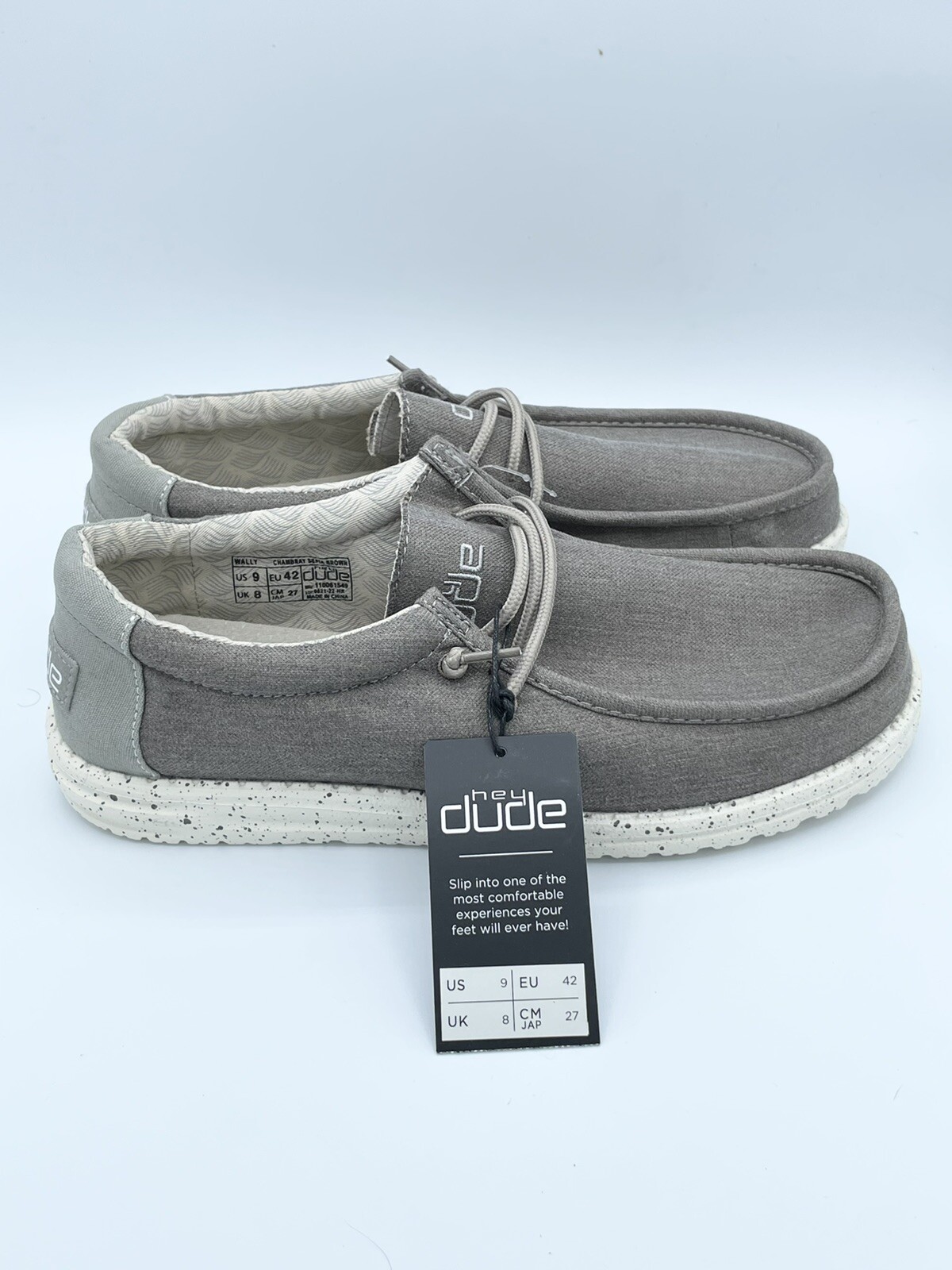 Hey Dude Men's Wally Chambray Sepia 
