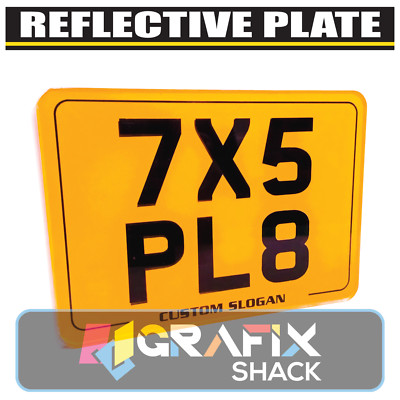 7X5 reflektierendes Track Tagesschild Neuheit Motorrad Motorrad Show Nummernschild  