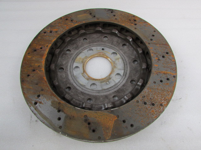 Lamborghini Gallardo, Rear Brake Rotor, Cross Drilled, Used, P/N 420615601F