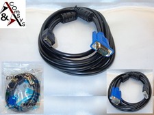 9 10/12ft Premium Cable HDMI To VGA TV Svga Monitor LCD Full HD HDTV 1080p Gold