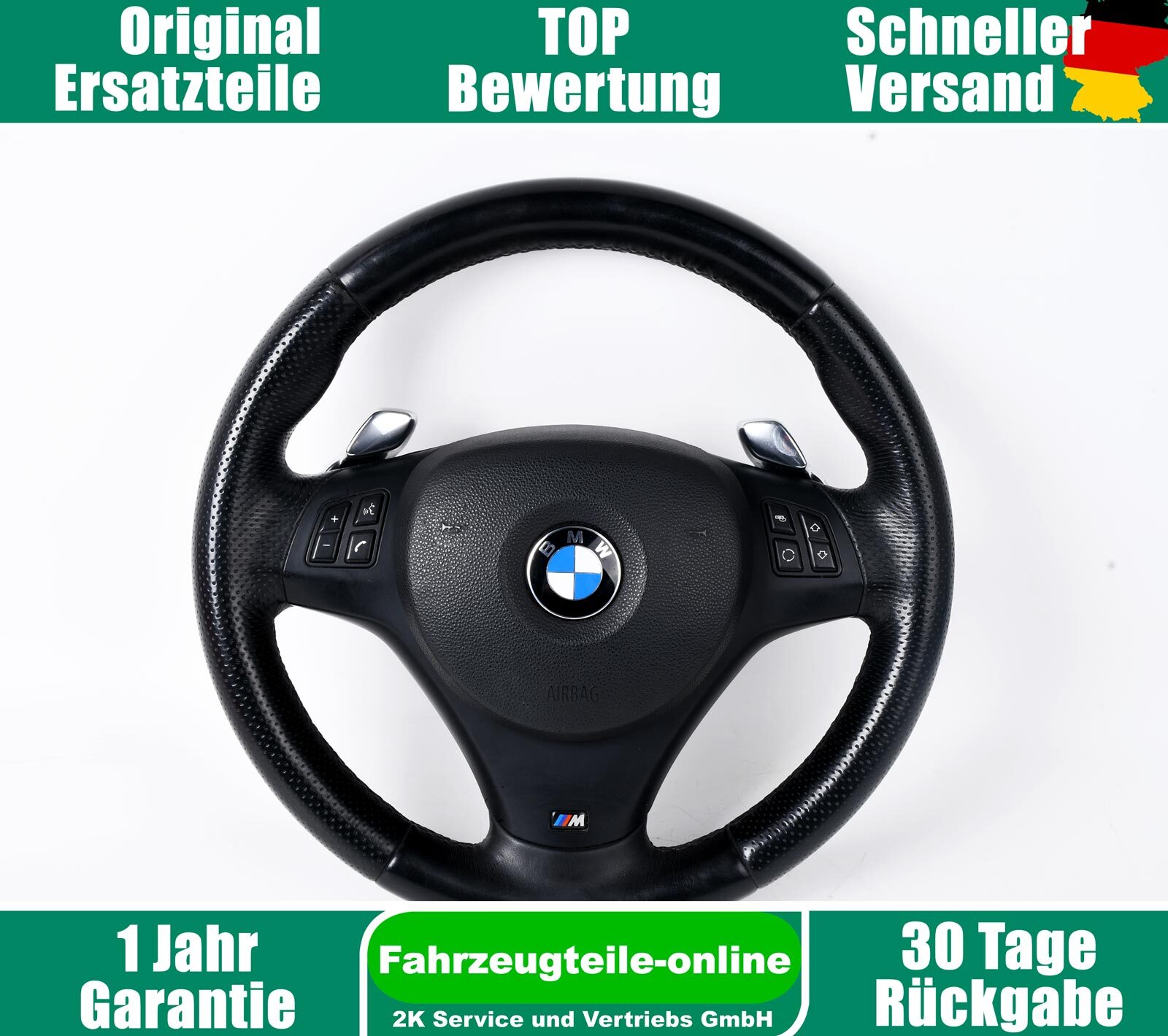 BMW 3er E90 E92 E93 7841394 M Sportlenkrad Schaltwippen 3-Speichen 