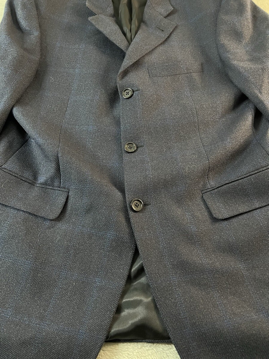 Burberry London Blazer Men's 40R 100% Wool Kensington Navy Blue