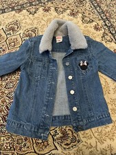 Disney Little Girls Faux-Fur-Trim Denim Minnie Mouse Jacket, Size 5