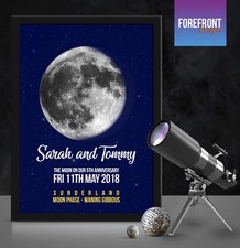Personalised moon phase print - perfect gift engagement/anniversary/valentines