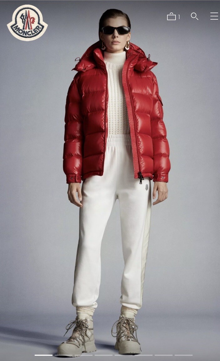 レッド　一回着極美　格安　MONCLER　MAYA　モンクレール　マヤ MONCLER モンクレール ダウンジャケット メンズ アウター ブルー