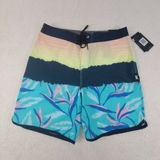 Hurley Swim Trunks Mens 29 Blue Board Shorts Bathing Suit Mens Phantom