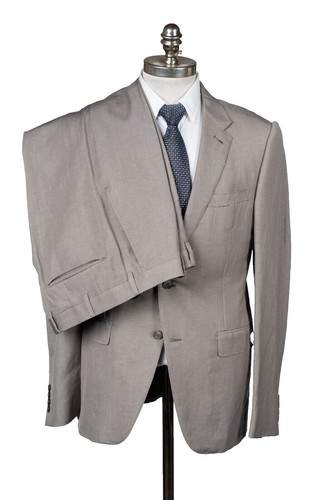 Ermenegildo Zegna Men's Dark Gray Glen Plaid Wool Suit 58L 7D US