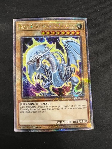 Blue-Eyes White Dragon Quarter Century MISPRINT RA04-EN108 Near Mint Yugioh TCG